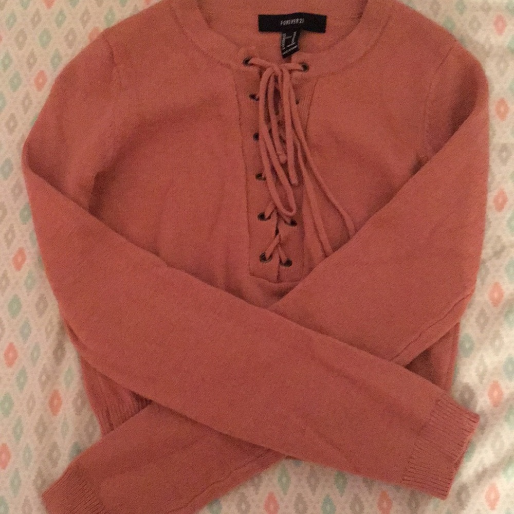 cute cropped sweater with tie